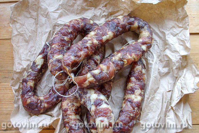 Фотографии рецепта Домашняя сыровяленая колбаса , 06 Домашняя сыровяленая колбаса , Шаг 06