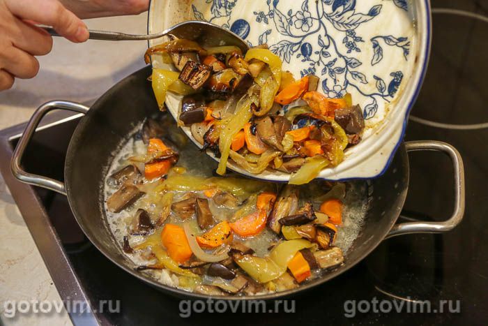 Фотографии рецепта Макароны с печеными овощами и сыром, 06 Макароны с печеными овощами и сыром, Шаг 06