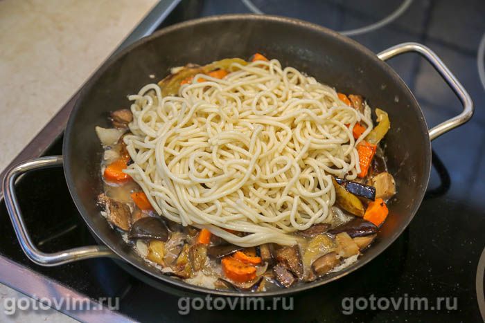 Фотографии рецепта Макароны с печеными овощами и сыром, 07 Макароны с печеными овощами и сыром, Шаг 07