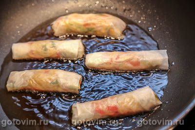 Фотографии рецепта Спринг роллы с курицей и овощами, 10 Спринг роллы с курицей и овощами, Шаг 10