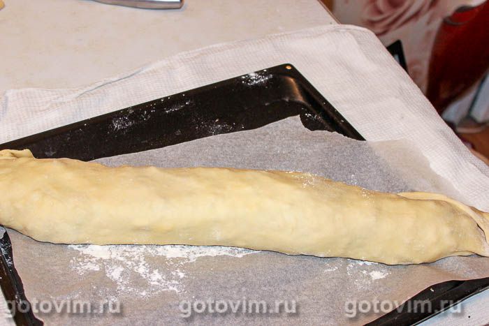 Фотографии рецепта Штрудель с яблоками и персиками , 08 Штрудель с яблоками и персиками , Шаг 08