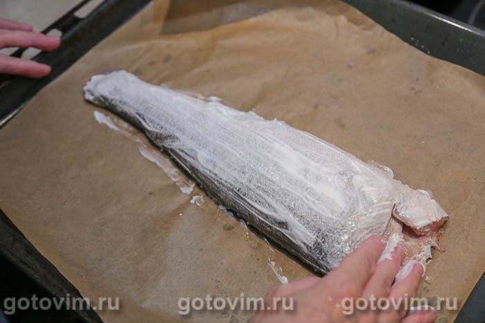 Фотографии рецепта Судак. фаршированный креветками, 13 Судак. фаршированный креветками, Шаг 13