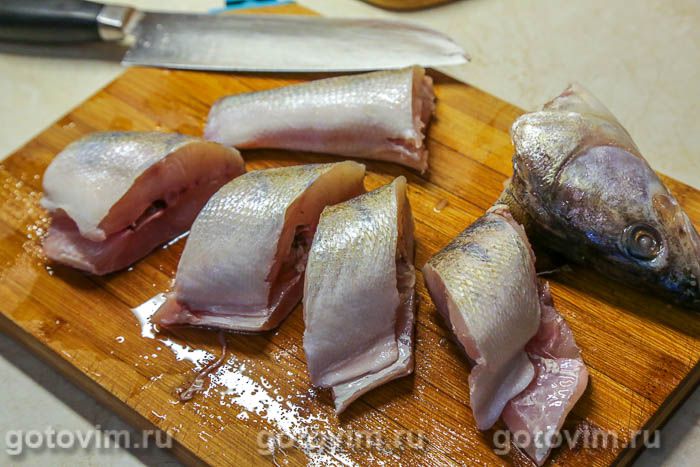 Фотографии рецепта Жареный судак с луком и лисичками, 03 Жареный судак с луком и лисичками, Шаг 03