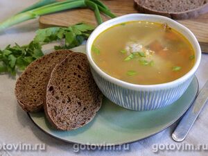 Мясной суп с овощной смесью и булгуром в мультиварке