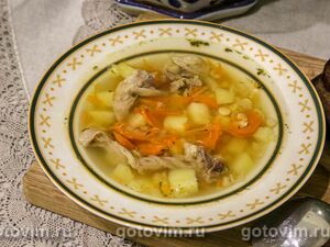 Суп гороховый на говяжем бульоне в мультиварке