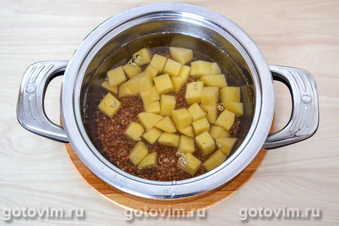 Фотографии рецепта Гречневый суп-пюре с овощами и грибами, 06 Гречневый суп-пюре с овощами и грибами, Шаг 06