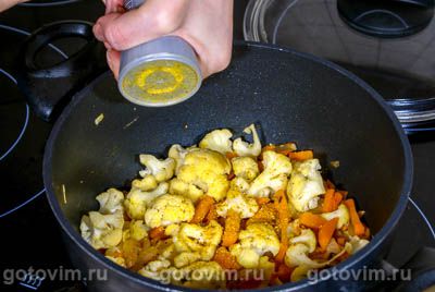 Фотографии рецепта Овощной суп с рисом и кари, 02 Овощной суп с рисом и кари, Шаг 02