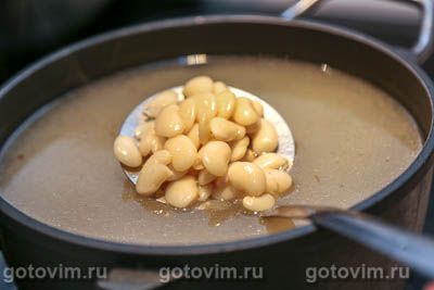 Фотографии рецепта Суп с копченым гусем и белой фасолью, 02 Суп с копченым гусем и белой фасолью, Шаг 02