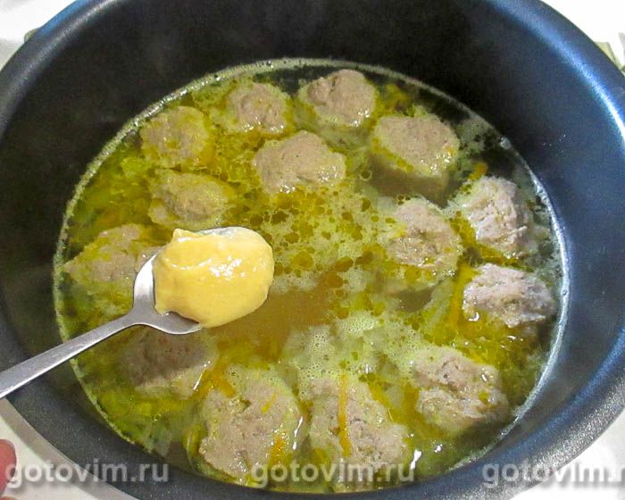 Фотографии рецепта Суп с куриными фрикадельками и клёцками в мультиварке, 12 Суп с куриными фрикадельками и клёцками в мультиварке, Шаг 12