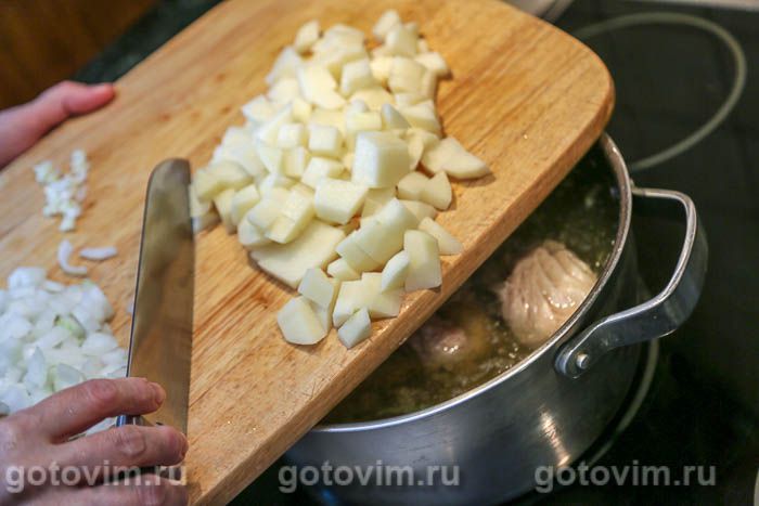 Фотографии рецепта Суп харчо с почками общепитовский с почками и рисом, 05 Суп харчо с почками общепитовский с почками и рисом, Шаг 05