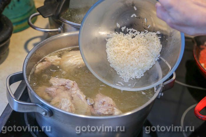 Фотографии рецепта Суп харчо с почками общепитовский с почками и рисом, 06 Суп харчо с почками общепитовский с почками и рисом, Шаг 06