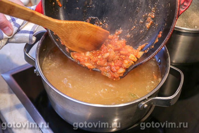 Фотографии рецепта Суп харчо с почками общепитовский с почками и рисом, 09 Суп харчо с почками общепитовский с почками и рисом, Шаг 09