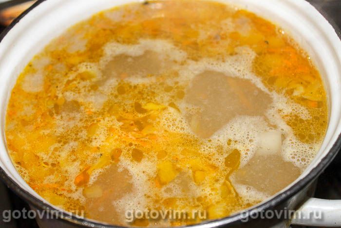 Фотографии рецепта Пшенный суп с яйцом, 03 Пшенный суп с яйцом, Шаг 03