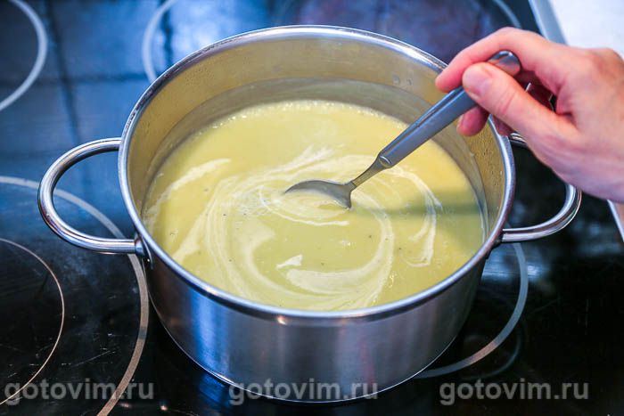 Фотографии рецепта Сливочный суп-пюре из кабачков, 05 Сливочный суп-пюре из кабачков, Шаг 05
