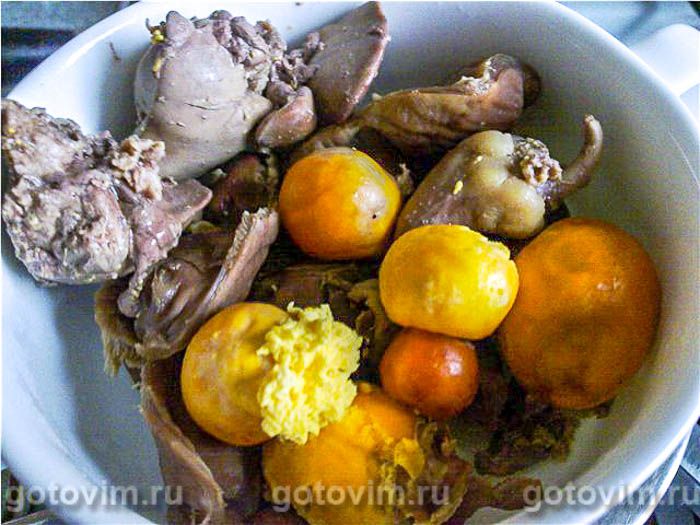 Фотографии рецепта Картофельный суп-пюре с потрошками, 03 Картофельный суп-пюре с потрошками, Шаг 03