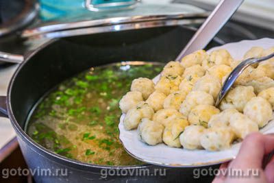Фотографии рецепта Бульон из утки с клецками, 05 Бульон из утки с клецками, Шаг 05