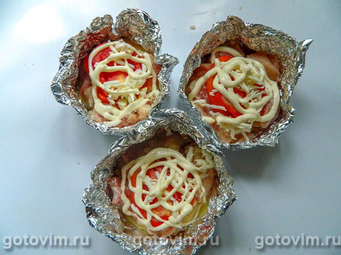 Фотографии рецепта Курица в фольге с картошкой, 06 Курица в фольге с картошкой, Шаг 06