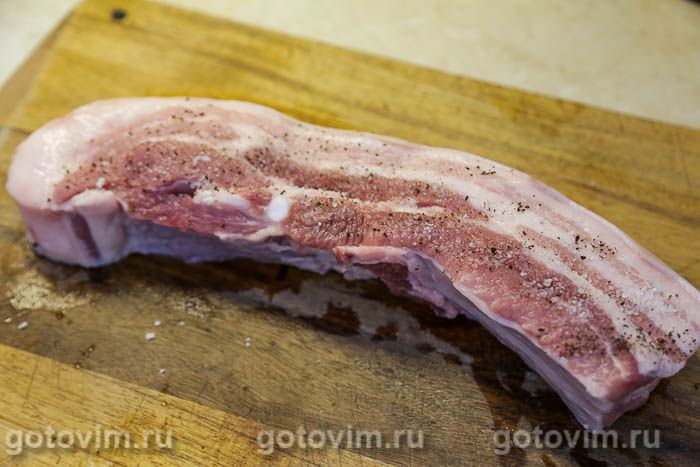 Фотографии рецепта Свиная грудинка, запеченная в глазури с лимоном и перцем чили, 01 Свиная грудинка, запеченная в глазури с лимоном и перцем чили, Шаг 01