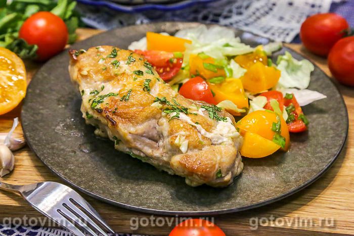 Мясные кармашки из свинины с моцареллой и помидорами. Фотография рецепта Мясные кармашки из свинины с моцареллой и помидорами. Фотография рецепта