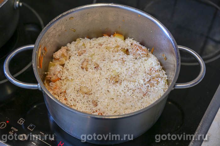 Фотографии рецепта Свинина с картошкой и рисом, 08 Свинина с картошкой и рисом, Шаг 08