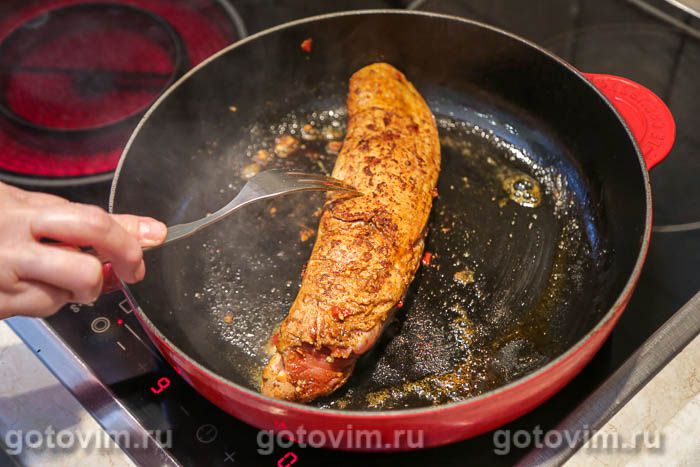 Фотографии рецепта Свиная вырезка с чили, запеченная в фольге ( в духовке), 05 Свиная вырезка с чили, запеченная в фольге ( в духовке), Шаг 05