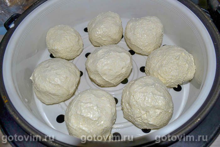 Фотографии рецепта Сырники на пару, 05 Сырники на пару, Шаг 05