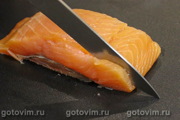Фотографии рецепта Закуска из рикотты с лососем в сырных корзиночках, 05 Закуска из рикотты с лососем в сырных корзиночках, Шаг 05
