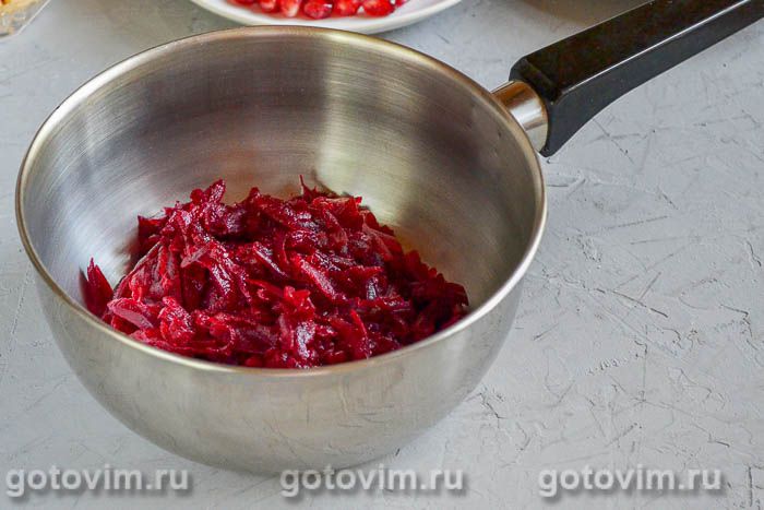 Фотографии рецепта Закуска в тарталетках с салатом из свеклы с орехами, 01 Закуска в тарталетках с салатом из свеклы с орехами, Шаг 01