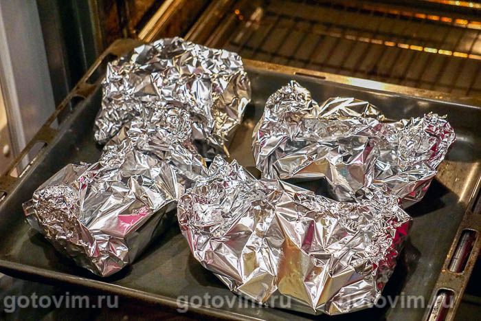 Фотографии рецепта Терпуг в фольге, запеченный с овощами, 08 Терпуг в фольге, запеченный с овощами, Шаг 08