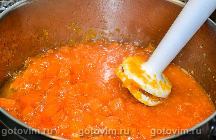 Фотографии рецепта Тыквенное варенье с орехами, 05 Тыквенное варенье с орехами, Шаг 05