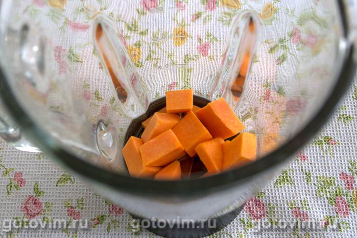 Фотографии рецепта Смузи из тыквы с бананом и бататом, 02 Смузи из тыквы с бананом и бататом, Шаг 02