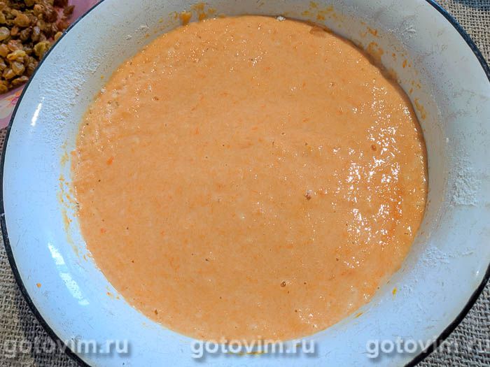 Фотографии рецепта Тыквенная бабка с изюмом и лимоном, 02 Тыквенная бабка с изюмом и лимоном, Шаг 02