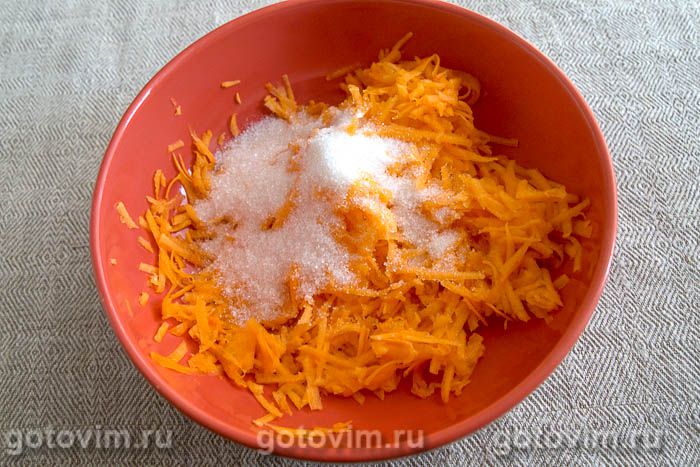 Фотографии рецепта Драники из тыквы со спельтой, 02 Драники из тыквы со спельтой, Шаг 02