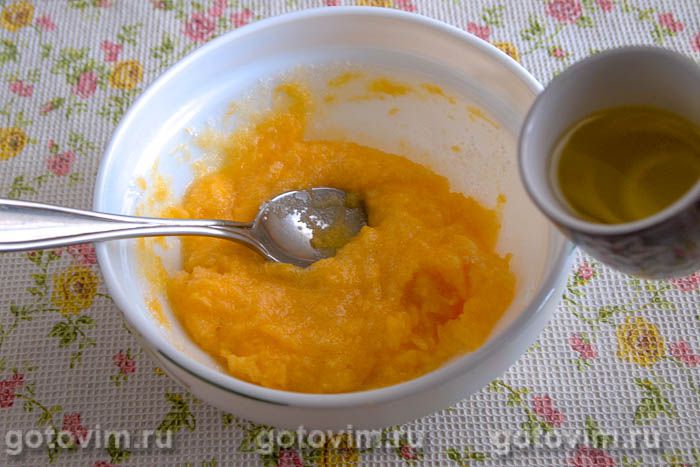 Фотографии рецепта Тыквенный кекс с орехами, 03 Тыквенный кекс с орехами, Шаг 03