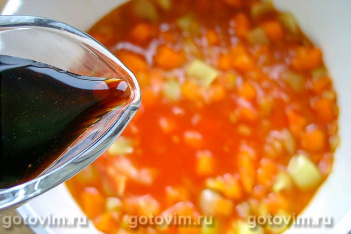 Фотографии рецепта Томатный суп с мидиями, 04 Томатный суп с мидиями, Шаг 04