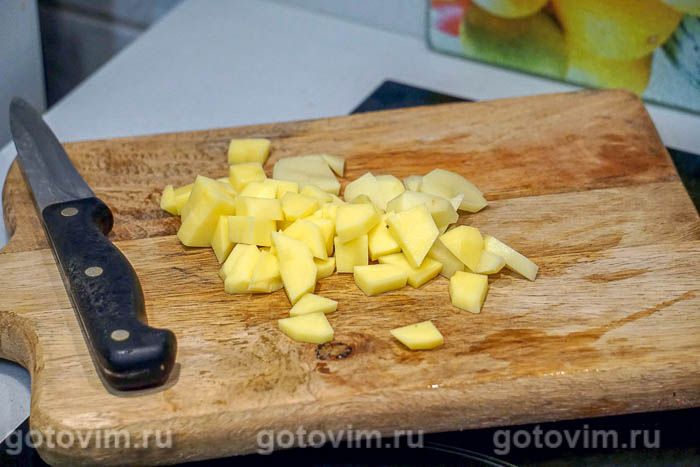 Фотографии рецепта Томатный суп с говядиной, пшеном и свежей капустой, 01 Томатный суп с говядиной, пшеном и свежей капустой, Шаг 01