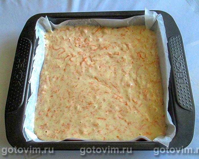 Фотографии рецепта Торт бисквитный морковный с масляным кремом и кокосовой стружкой, 04 Торт бисквитный морковный с масляным кремом и кокосовой стружкой, Шаг 04