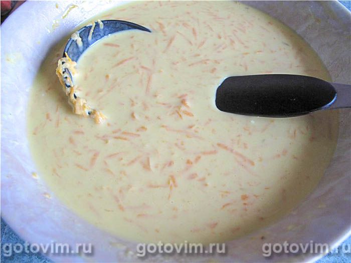 Фотографии рецепта Блинный тыквенный торт с прослойкой из сыра, 02 Блинный тыквенный торт с прослойкой из сыра, Шаг 02