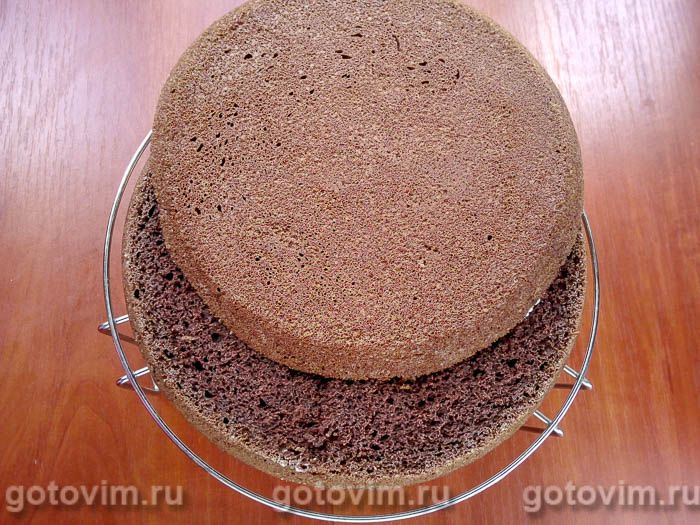 Фотографии рецепта Торт шоколадный с творожно-йогуртовым кремом , 03 Торт шоколадный с творожно-йогуртовым кремом , Шаг 03