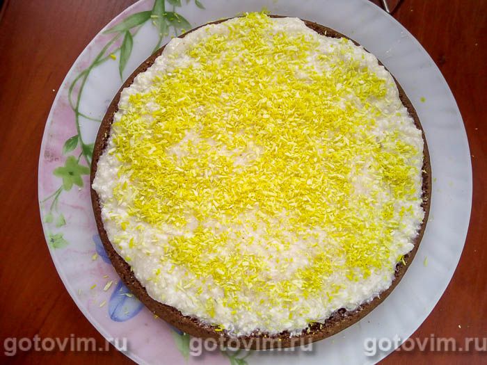 Фотографии рецепта Торт шоколадный с творожно-йогуртовым кремом , 06 Торт шоколадный с творожно-йогуртовым кремом , Шаг 06