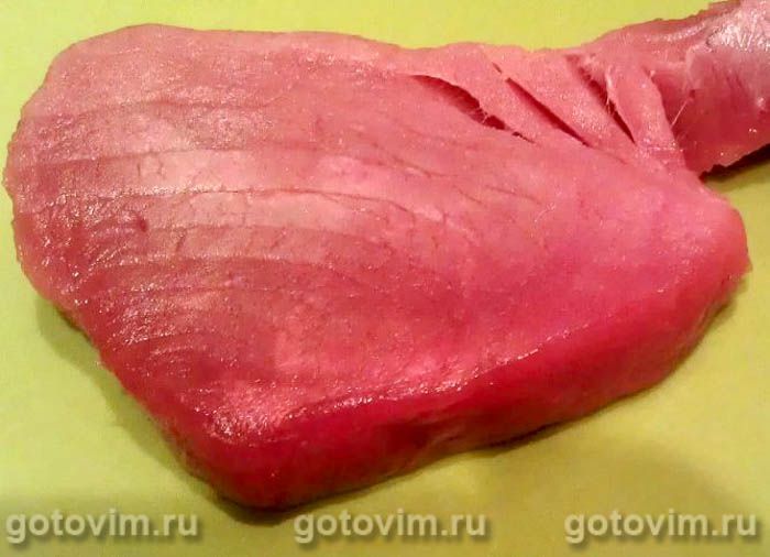 Фотографии рецепта Тунец в кунжуте (Тонно аль сезамо), 01 Тунец в кунжуте (Тонно аль сезамо), Шаг 01