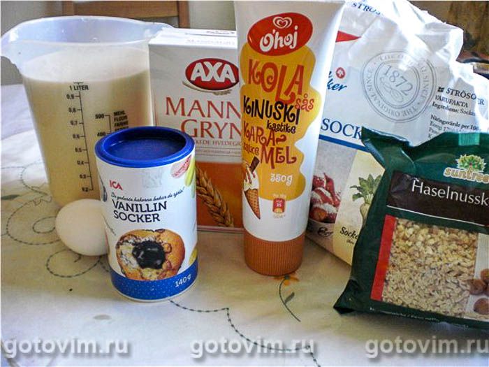 Фотографии рецепта Турецкий десерт из манки на молоке с карамелью, 01 Турецкий десерт из манки на молоке с карамелью, Шаг 01