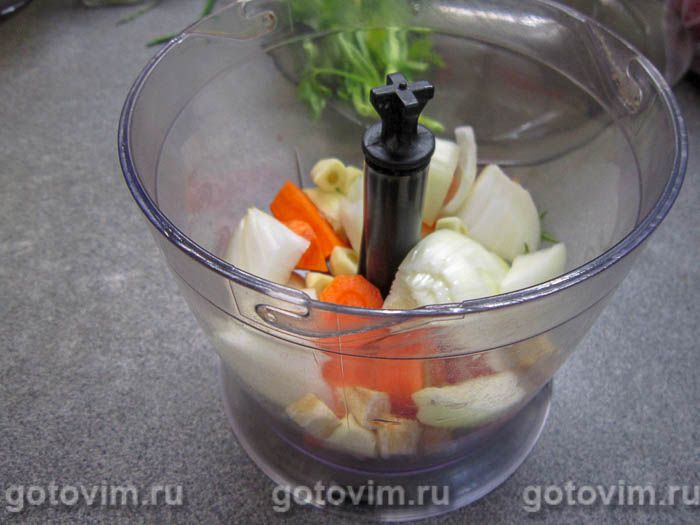 Фотографии рецепта Тушеная чечевица с мясом в мультиварке, 02 Тушеная чечевица с мясом в мультиварке, Шаг 02