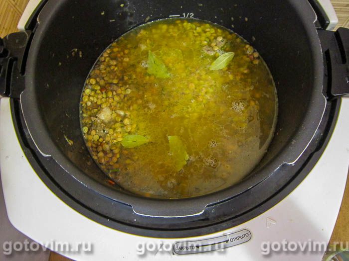 Фотографии рецепта Тушеная чечевица с мясом в мультиварке, 06 Тушеная чечевица с мясом в мультиварке, Шаг 06