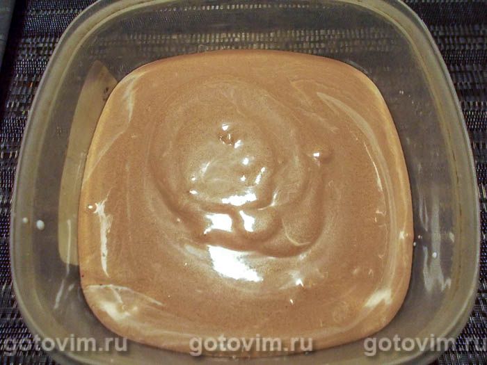 Фотографии рецепта Творожный десерт с какао и желатином, 06 Творожный десерт с какао и желатином, Шаг 06