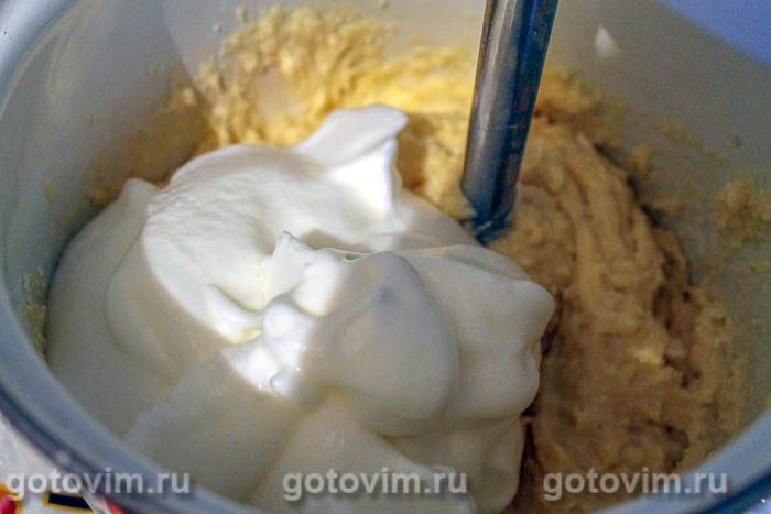 Фотографии рецепта Творожной манник с орехами и корицей, 04 Творожной манник с орехами и корицей, Шаг 04
