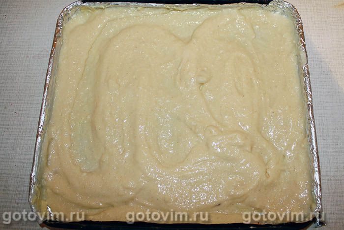 Фотографии рецепта Творожной манник с орехами и корицей, 05 Творожной манник с орехами и корицей, Шаг 05