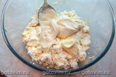 Фотографии рецепта Творожная масса с орехами, 02 Творожная масса с орехами, Шаг 02