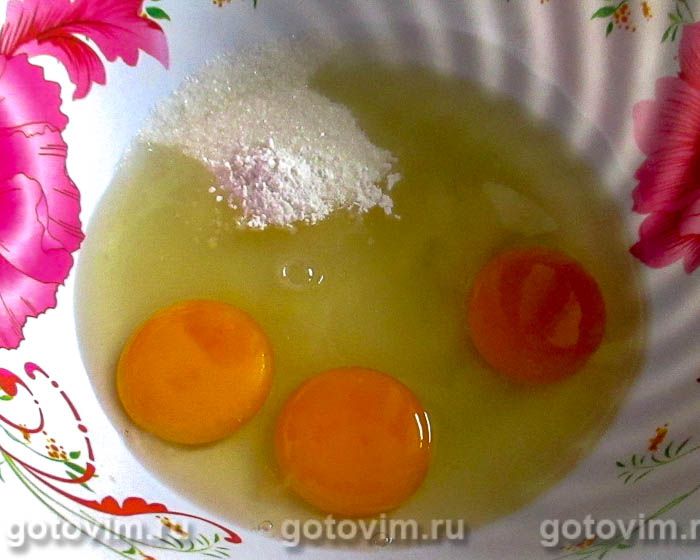 Фотографии рецепта Творожная запеканка с манкой и кокосовой стружкой, 03 Творожная запеканка с манкой и кокосовой стружкой, Шаг 03