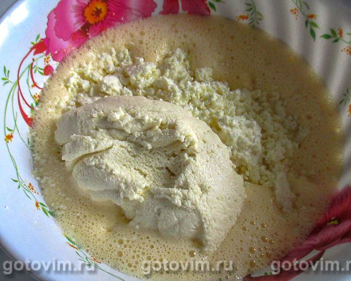 Фотографии рецепта Творожная запеканка с манкой и кокосовой стружкой, 05 Творожная запеканка с манкой и кокосовой стружкой, Шаг 05